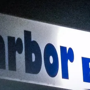 a close up of the sign