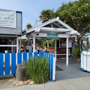 Entering patio dining