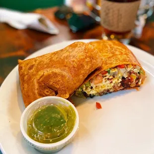 ig @mukbangyourmama breakfast bacon burrito
