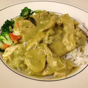 Green curry chicken