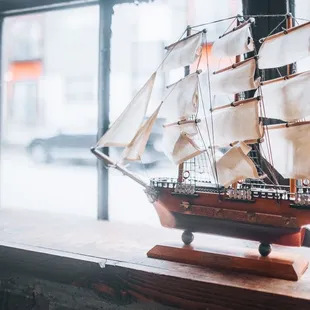 a model of a sailing ship