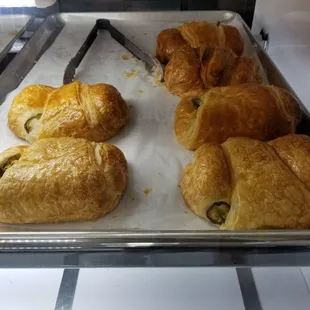 Ham, cheese, and jalapeno croissants, which were delish