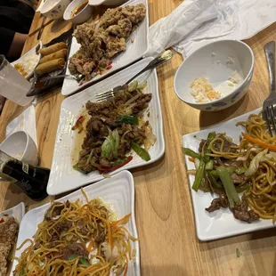 14.Pork Dumplings In Chili Oil 22.Vegetable Egg Rolls 46.Deep Fried Pork Chop With Salt &amp; Pepper 49.Stir Fried Beef With Green Onion