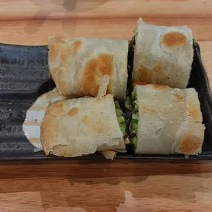 Beef roll portion for$15.  Very small
