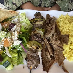 Greek Combination Plate Kabob