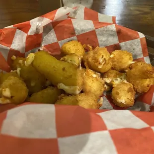 a basket of fried tater tots