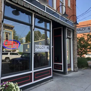 the front of the building