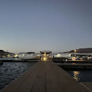 Dock with sign "Las Vegas Boat Harbor"