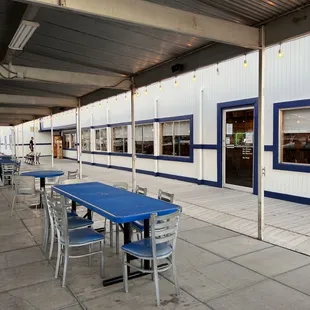 Outdoor patio area for seating