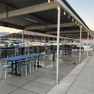 Outdoor patio area for seating