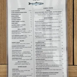 Harpoon Henry's Menu 05/31/24