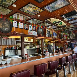 No one sitting at the bar yet.