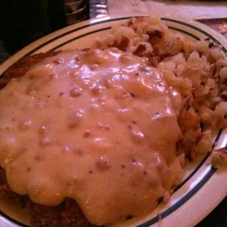 Country Fried Steak and Two Eggs