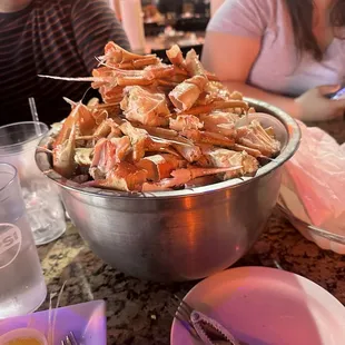 All the empty crab legs!