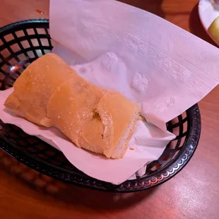 The bread was looking pale, but it was good!