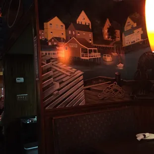 The walls are covered in art!