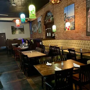 the dining area of the restaurant