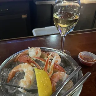 Tiny crab claws and shrimp