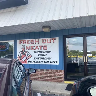 the front of the restaurant