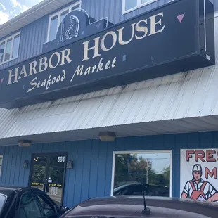 the front of the restaurant