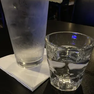 Tito&apos;s and a glass of water