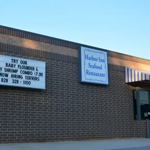 the front of the restaurant