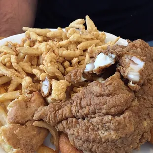 Catfish, Clams &amp; Crab Cake