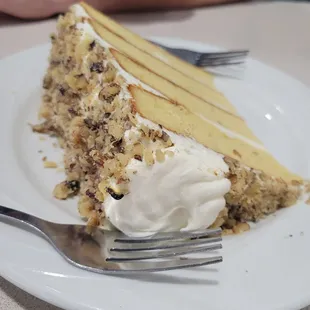 a slice of cake on a plate