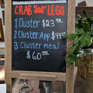 Crab leg prices