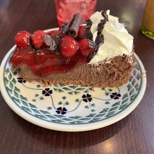 a slice of cake on a plate