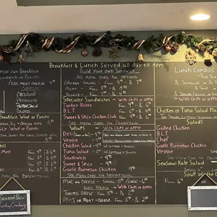 Breakfast and Lunch Menu