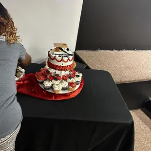 The cake setup