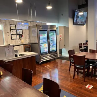 the dining area of a restaurant