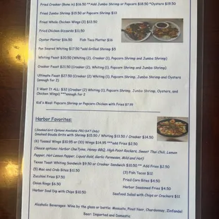 Menu side 1