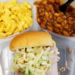 Smoked Turkey with Cole Slaw! Yum!!