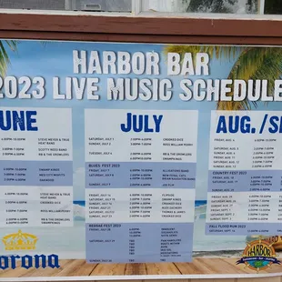 Live Music Schedule