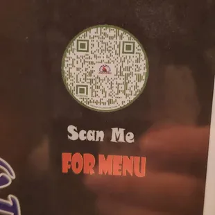 This QR code, included on the menu, didn&apos;t work.  Good thing I had a menu.