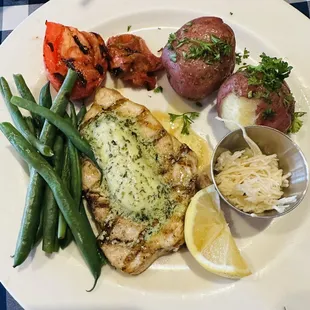 Swordfish with Red Potatoes and Green Beans
