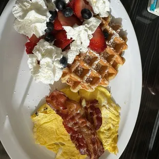 Belgian waffle trio