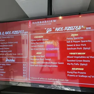 To Go Menu