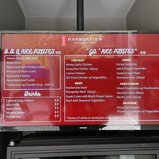 To-go menu