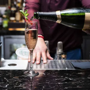 Brut Champagne. Order a drink from the Bar &amp; Lounge!