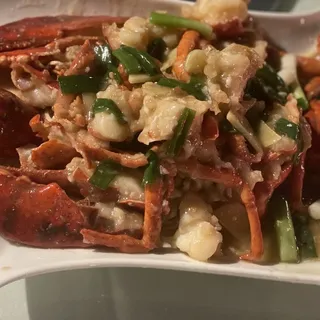 Whole Maine Lobster with Noodles and Ginger and Scallions