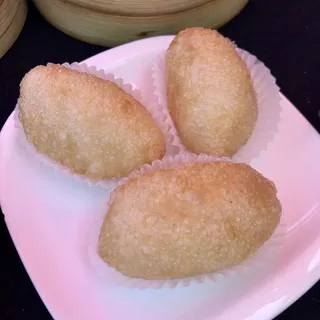 Deep Fried Mochi Rice Dumplings with Assorted Meat Stuffing
