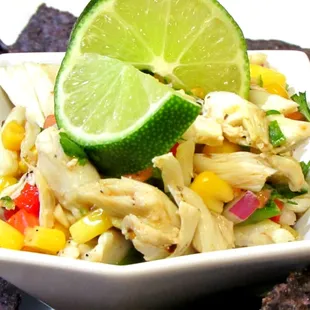 Blue Crab and Corn Salsa recipe from the iLoveCrabs cookbook!  Delicious!
