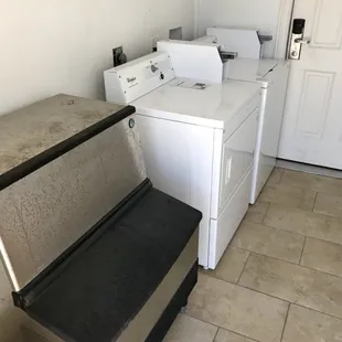 Laundry area and ice maker...