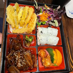 Three item bento