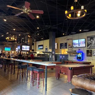 Pool tables and bar