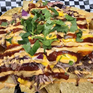 a plate of nachos