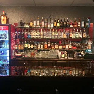 Liquor Wall. It's always changing :)